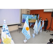 Festejos por el Día de la Bandera con los niños de Jardín